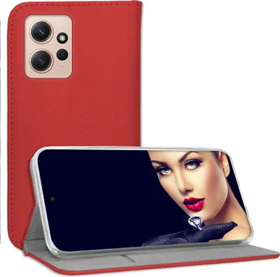 Produktbild von Bookstyle Schutzhülle Klapphülle Schutztasche Etui Cover für Xiaomi Redmi Note 12 4G (6.67'') - Rot