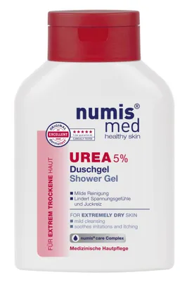 Produktbild von numis med Duschgel mit 5% Urea - Hautberuhigendes Duschgel für extrem trockene, zu Juckreiz neigende Haut 1x 200 ml