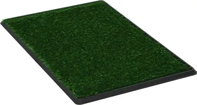 Image de vidaXL Toilettes pour animaux domestiques avec plateau & gazon synthétique vert 76x51x3 cm WC