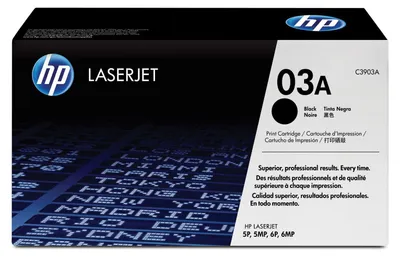 Zdjęcie produktu dla HP 03A Black Original LaserJet Toner Cartridge C3903A, 4000 stron(y), Czarny, 1 szt.