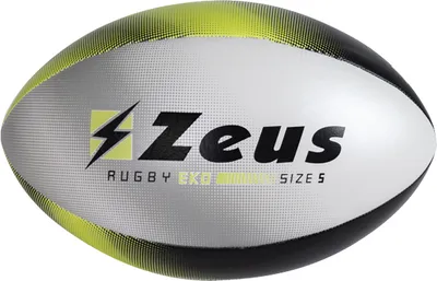 Produktbild von 5 NERO/GIALLO FLUO|Zeus Rugby Ball schwarz/neongelb