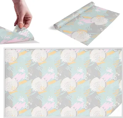 Zdjęcie produktu dla Folia witrażowa do okien - 116x200 cm - Folia witrażowa, dekoracyjna i nieprzezroczysta - Samoprzylepna folia dekoracyjna do szkła w witrażowy wzór - Ochrona UV, łatwa w montażu, dekoracja okna - Abstrakcyjna harmonia