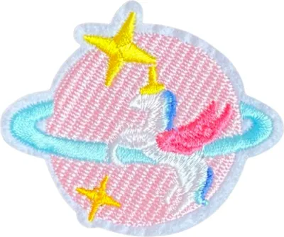 Produktbild von Planet Einhorn-Emblem-Aufnäher zum Aufbügeln
