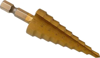 Produktbild von HSS-TIN Stufenbohrer Kegelsenker Konusbohrer Schälbohrer Metallbohrer Ø 4-20 mm