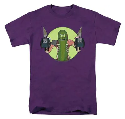 Image de T-shirt "Je m'aime" de Rick et Morty, pour hommes et femmes, modèle unie, référence TV37681 (taille XL), couleur violet