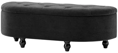 Obrázok produktu pre Puf – Kreslo vak – Nohyčka – Taburetka – Úložný puf – Tmavosivý úložný priestor, rozmer 120x46x42 cm
