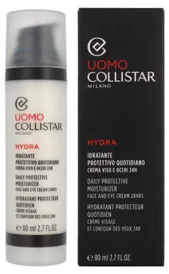 Produktbild von Collistar Uomo Hydra Daily Protective Moisturizer, Männer, 80 ml, Creme, trockene Haut, Empflindliche Haut, Feuchtigkeitsspendend, Schutz, Pumpenflasche