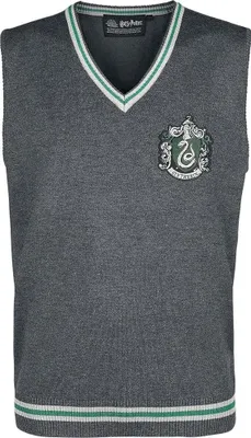 Produktbild von Harry Potter - "Slytherin" Sweatshirt für Herren, Zum Überziehen, Ärmellos CD1644 (XXS) (Schwarz)