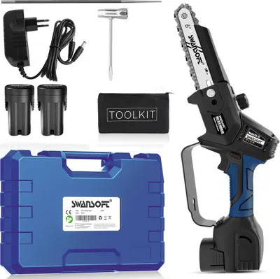 Produktbild von Mini-Kettensäge, 500W Leistung, 120 mm Schnittdurchmesser, cs-1s blau