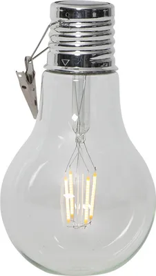 Produktbild von LED-Solar-XL Glühbirne outdoor 18 x 10 cm, warmweißes Filament, Dämmerungssensor