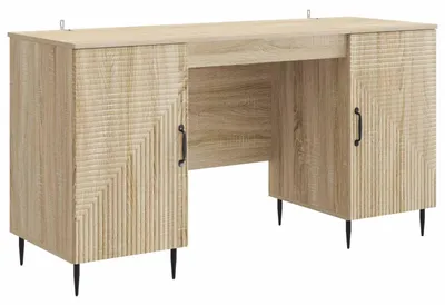 Image de Bureau Chêne Sonoma 142,5 x 50 x 75 cm Bois d'ingénierie