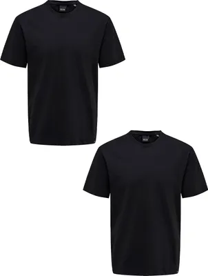 Produktbild von ONLY & SONS T-Shirt 2er-Set Rundhals Kurzarm Größe: S
