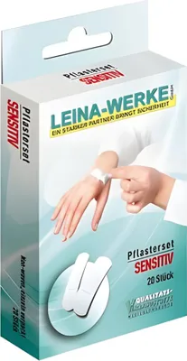 Produktbild von LEINA Pflaster Set "Sensitiv" 20-teilig weiß wasserabweisend