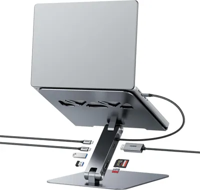 Produktbild von BENFEI Laptop-Ständer mit USB C 7in1 Dockingstation HDMI 4K PD