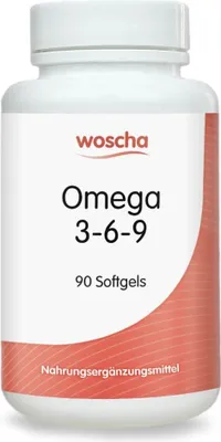 Produktbild von Woscha Omega 3-6-9 – 90 Softgels