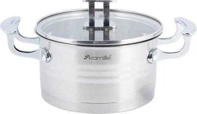 Produktbild von KAMILLE Topf LOPEZ Edelstahl TOPF 2,4 l Induktion Kochtopf mit Deckel