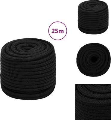 Produktbild von vidaXL Arbeitsseil Schwarz 16 mm 25 m Polyester -  Seile