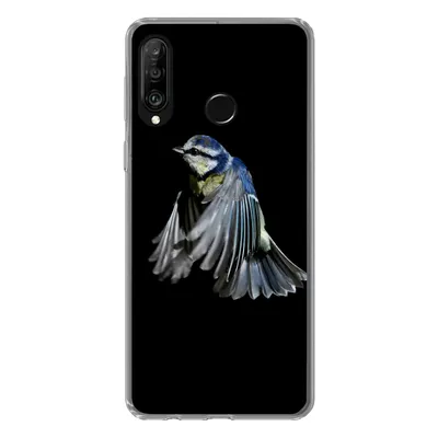Produktbild von MuchoWow® Handyhülle Schutzhülle Hülle für Huawei P30 Lite Vögel - Federn - Schwarz Silikon Softcase Handy Hülle - Handyhülle