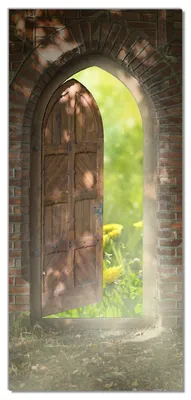 Produktbild von Wallario selbstklebende Türtapete 93 x 205 cm - Offene Pforte - Abwischbar, rückstandsfrei zu entfernen