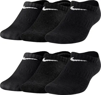 Produktbild von Nike Kinder Cushion Socken 6 Paar Youth Kids Everyday Cushioned No Show SX6843 Sneakersocken - Farbe: Schwarz - Größe: 38-42