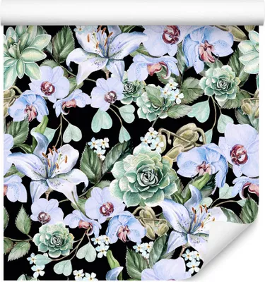 Produktbild von 10m VLIES TAPETE Rolle Blumen Orchidee Blätter Natur Pflanzen XXL