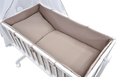 Produktbild von Baby-Delux Wiegenset Bettwäsche Set 6-tlg Interlock Soft Touch für Babywiege Cappuccino (ohne Wiege)