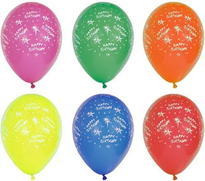 Produktbild von Luftballons Ø 29 cm farbig sortiert "Happy Birthday"