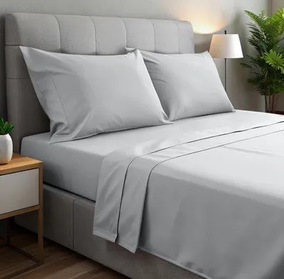 Productafbeelding van Ibenzoa® Beddengoedset Luxe Microvezel, 4-delig – Laken 220x275 cm, hoeslaken 135x190/200 cm (40 cm), 2x kussensloop 50x80 cm,  gecertificeerd