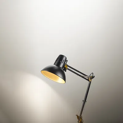 Image de Lampe de bureau moderne Arc noir et or 1 lumière E27