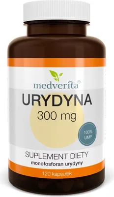 Produktbild von Medverita Uridin 300 mg – Unterstützt Gehirn & Nervensystem, 120 Kapseln