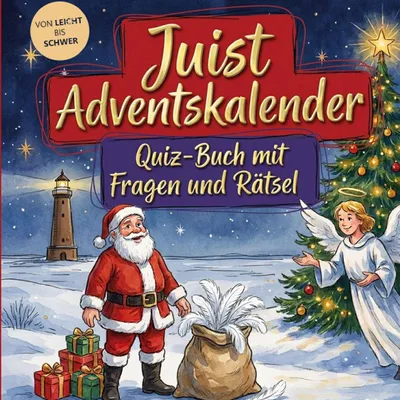 Produktbild von Juist-Adventskalender: Quiz-Buch mit Fragen und Rätsel