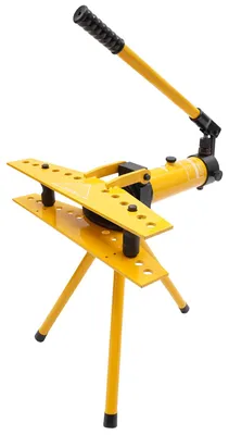 Obrázek produktu pro Ruční hydraulický ohýbač trubek, maximální úhel ohybu 90°, nosnost 10 tun, žlutá barva