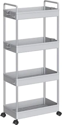 Imagen del producto de Carrito de cocina Famanu de 4 niveles: flexible y que ahorra espacio