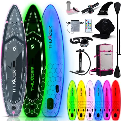 Produktbild von THUNDER® Thunder Mossa Stand Up Paddle Board LED RGB 320 x 75 x 15 cm 150 kg
