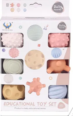 Image de Boules de motricité et de sens Pastel, 6 pièces