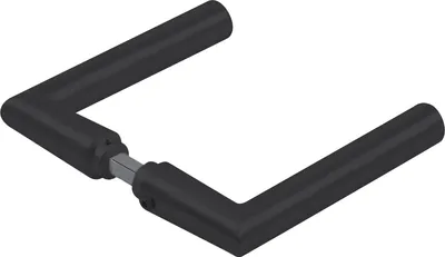 Produktbild von Dorma-Glas Türklinken für Glastüren L-Form - für alle Glastürschlösser mit VK 8mm, Aluminium schwarz matt