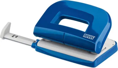 Produktbild von Novus Locher E 210, bis 10 Blatt blau/grau, mit Anschlagschiene