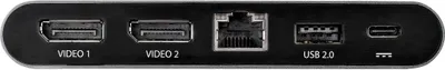 Produktbild von StarTech.com USB-C Dock - Dual Monitor USB-C Multiport Adapter - 2 x 4K DisplayPort - 100W PD 3.0 - Mini-Laptop-Dockingstation - GbE, USB-A-Hub mit 2 Anschlüssen - 1m Kabel, Kabelgebunden, USB 3.2 Gen 1 (3.1 Gen 1) Type-C, 100 W, 10,100,1000 Mbit/s, IEEE 802.3, IEEE 802.3ab, IEEE 802.3u, Schwarz