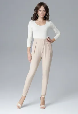 Produktbild von Lenitif Elegante Hosen für Frauen Ardal L018 beige S