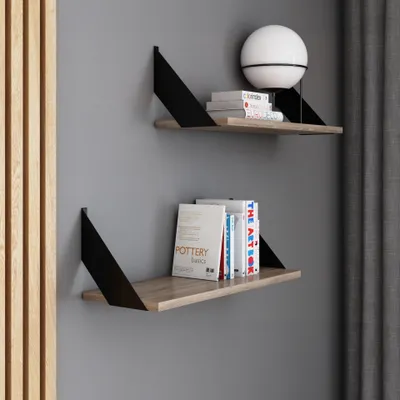 Obrázek produktu pro AKKE lanýžová závěsná police FLAT moderní LOFT-style DxŠ: 60x20 cm