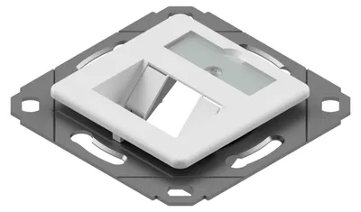 Produktbild von EasyLan preLink / fixLink Modulaufnahme, 1xKS m. Zentralplatte RAL 9010