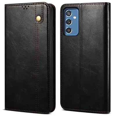Obrázek produktu pro Pouzdro pro Samsung Galaxy M52 5G, kožené flip pouzdro peněženka s funkcí stojánku černé