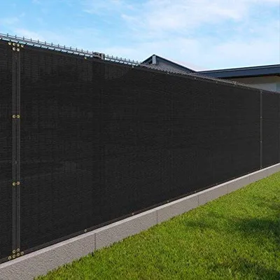 Produktbild von Sichtschutzschirm für Garten und Pool - Windschutz mit Schattiernetz und Ösen