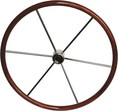 Image de Volant VETUS en acier inoxydable Ø 710mm avec pneus en acajou | KW71