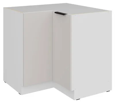 Produktbild von Küchen Eckunterschrank 90x90 cm COMO Kaschmir beige matt + Weiß matt Küche Küchenzeile Küchenblock Einbauküche