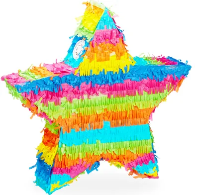 Produktbild von relaxdays Pinata Stern bunt
