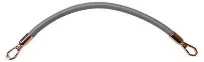 Productafbeelding van Lederen handgrepen met karabijnhaak - 2 stuks, 40 cm. Reservehandgrepen voor handtassen en schoudertassen - Grijs