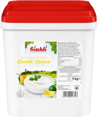Obrázek produktu pro Frischli podmáslí dezert limetkovo-citronový lahodný a krémový 5000g