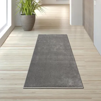 Image de Tapis Anthracite facile d'entretien taille robuste - 60 x 110 cm