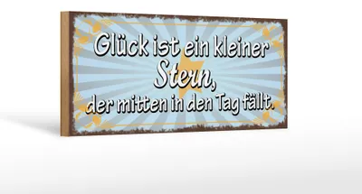 Produktbild von Holzschild Spruch 27x10cm Glück ist ein kleiner Stern der